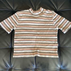 Striped Turtleneck Tee